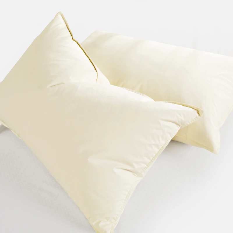 Высококачественная пуховая подушка с перьями водоплавающая белая желтая