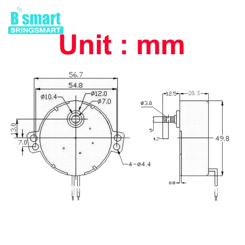 AC 5 V-240 V 0,9 до 70RPM постоянный магнит Электрический синхронный двигатель 4W четыре вала CW/CCW для электрического вентилятора переменного тока/микроволновой печи