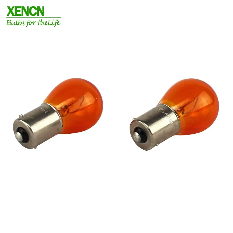 XENCN S25 P27W BA15s 12 в 27 Вт Янтарная лампа цветные серийные стоп сигналы фонари заднего