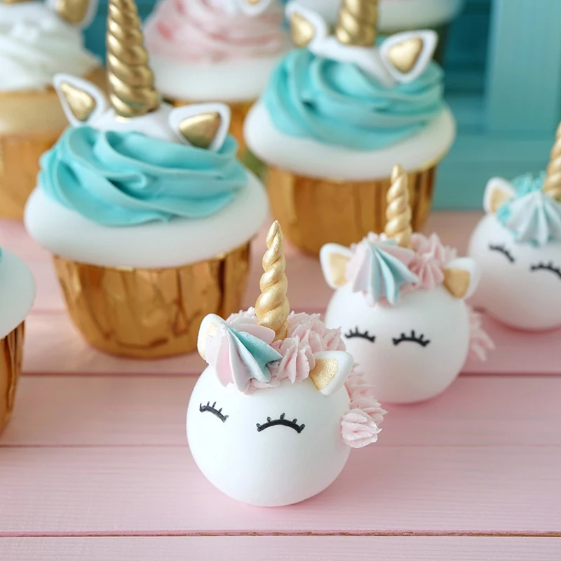 SWEETGO искусственный Единорог кекс поддельные помадка торт плесень 6 дюймов глина десерт украшения для витрины фотографии реквизит