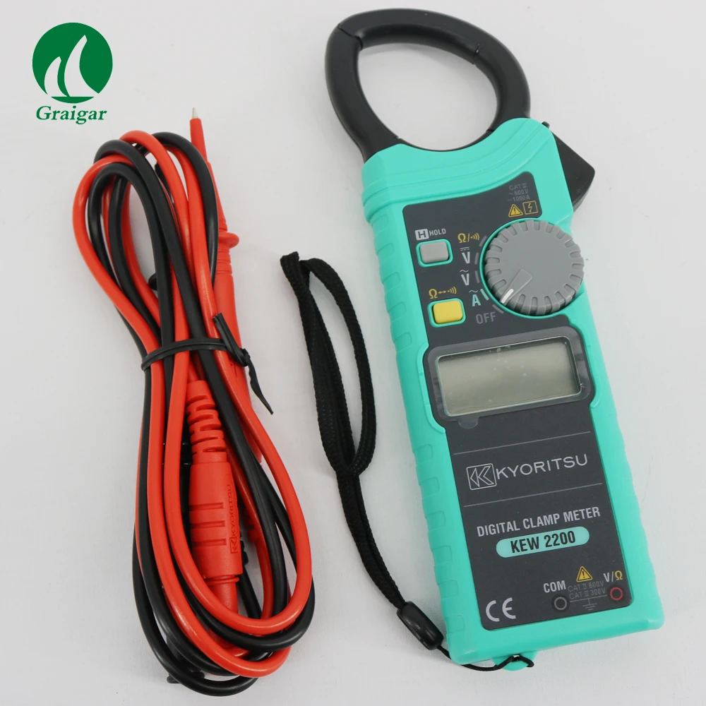 Kyoritsu 2200 100% Новый AC цифровой клещи AC/DC 1000A Тонкий удобный дизайн|digital clamp meter|ac digital