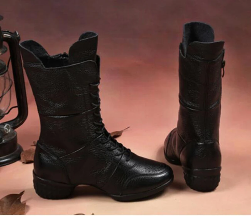 KNCOKAR New waterproof platform women's leather boots warm Martin with cotton on sale hot style | Обувь