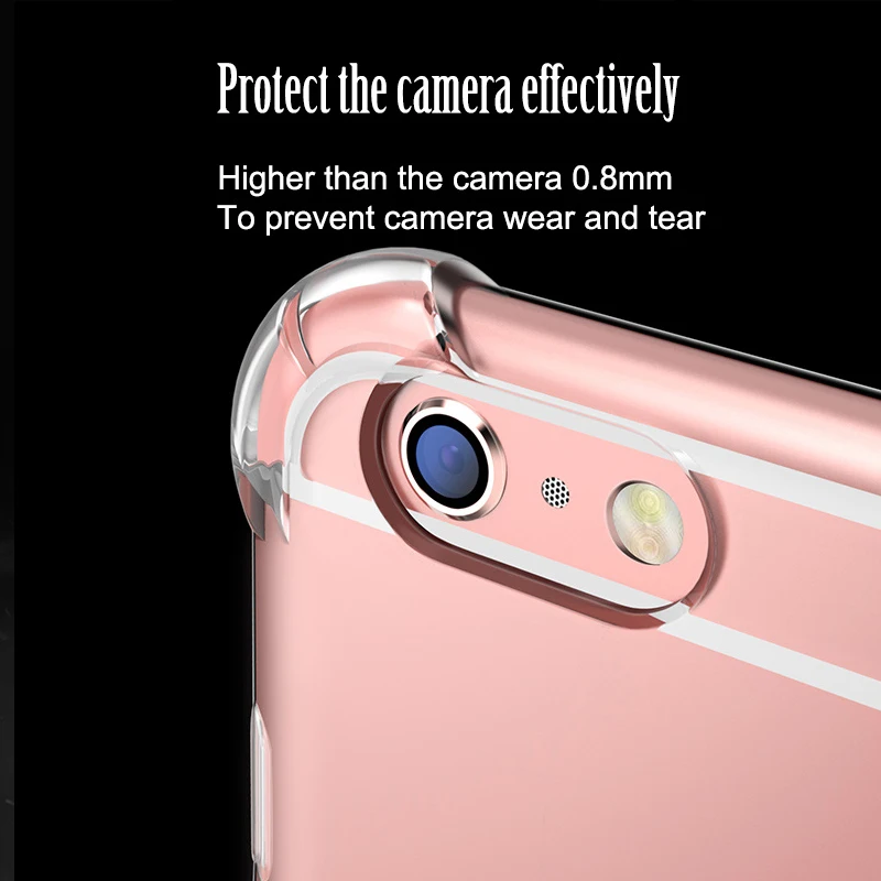 Противоударный прозрачный мягкий чехол для телефона iPhone 12 11 Pro XS Max X XR SE 2020