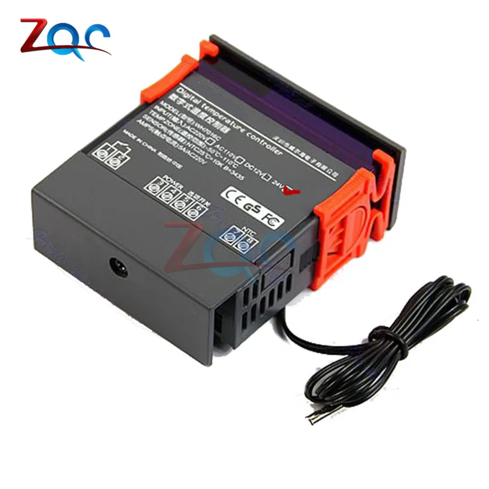 WH7016C DC 12 В 24 AC 220 10 А 50 ~ 110 по Цельсию ЖК цифровой регулятор температуры электронный