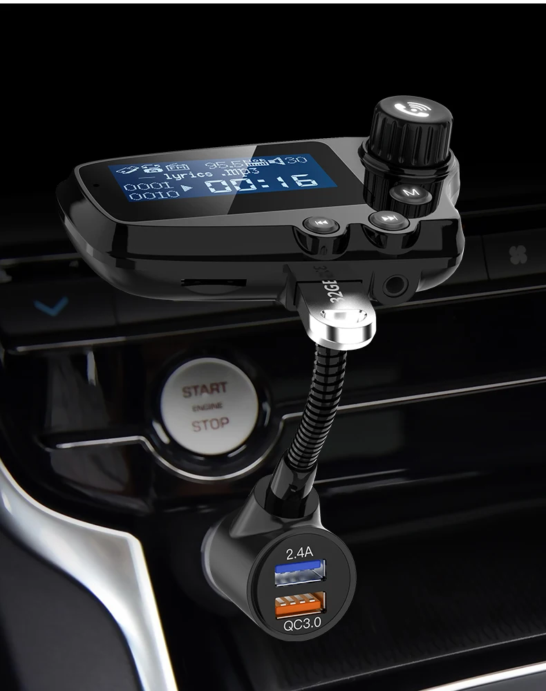 T91 автомобильный комплект беспроводной Bluetooth fm передатчик MP3 музыкальный плеер USB