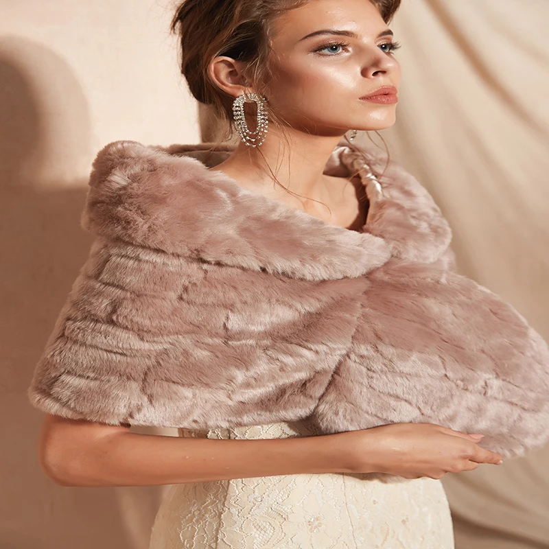Forevergracedress 2019 элегантная мягкая осенне-зимняя Свадебная накидка из