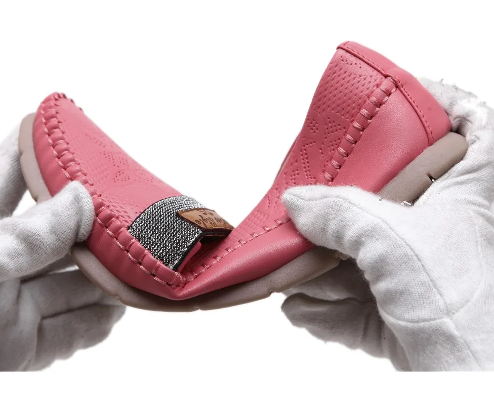 Повседневная Мягкие Кожаные Дышащие Бездельник Скольжения На Квартиры Для