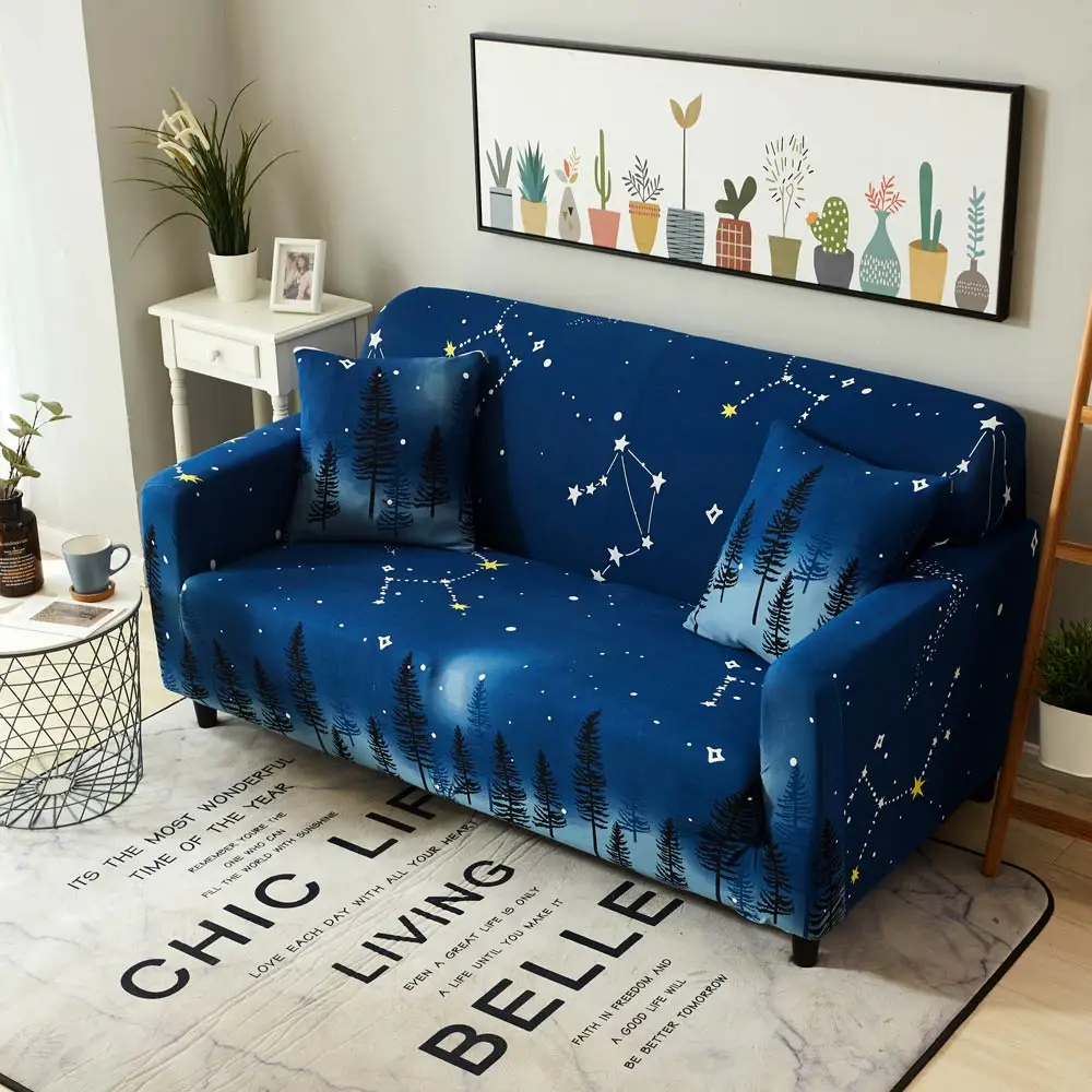 Розовый фламинго фиолетовый стрейч эластичный стул Loveseat L форма секционный диван Чехол спандекс/полиэстер угловой диван
