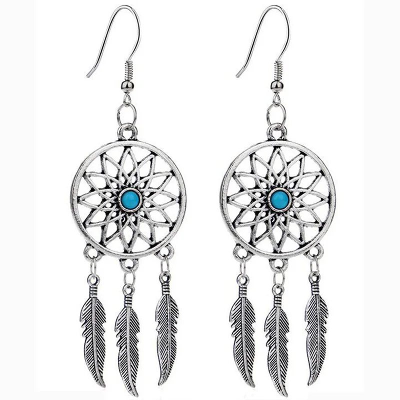 Длинные серьги подвески в виде Ловца снов 84x26 мм|long drop earrings|long earringsearrings antique |