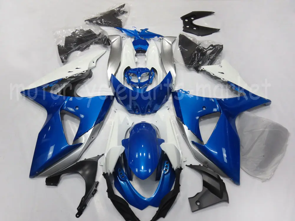 Полный обтекатель мотоцикла для Suzuki GSXR GSX R 1000 09 14 10 11 12 13 Белый Синий ABS пластик