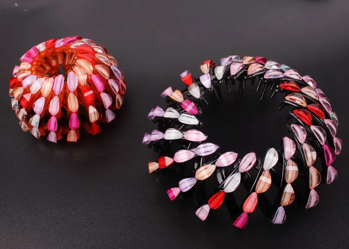 2018 заколки для волос пластиковая Хрустальная резинка девочек кольцо пряжка