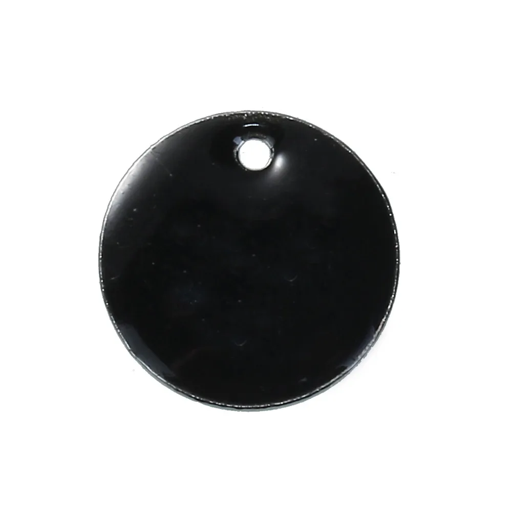 Doreen Box цинковый сплав серебряного цвета круглые шармы Королевский Синий Эмаль