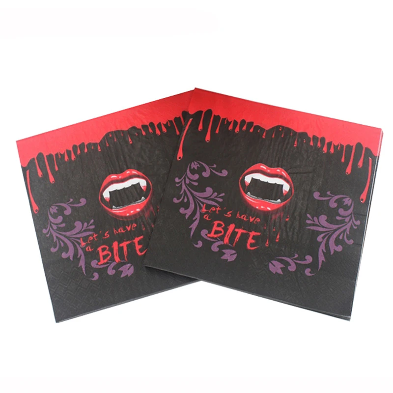 100 шт. бумажные салфетки в виде капли крови|Одноразовая посуда для вечеринок| |