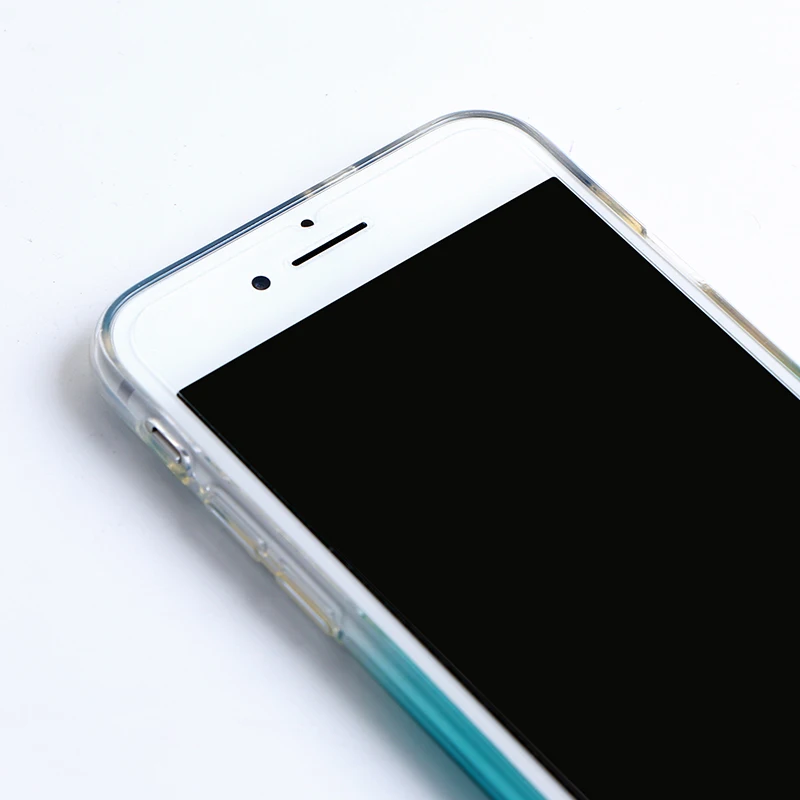 TPU чехол для телефона iPhone 7 Чехол градиентной расцветки прозрачный мягкий 8 8plus X XR