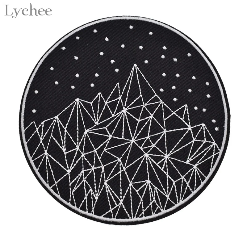 Lychee Embroidered Starry Sky Patch Iron On For Clothing DIY Handmade Patches Applique Clothes Decoration | Дом и сад