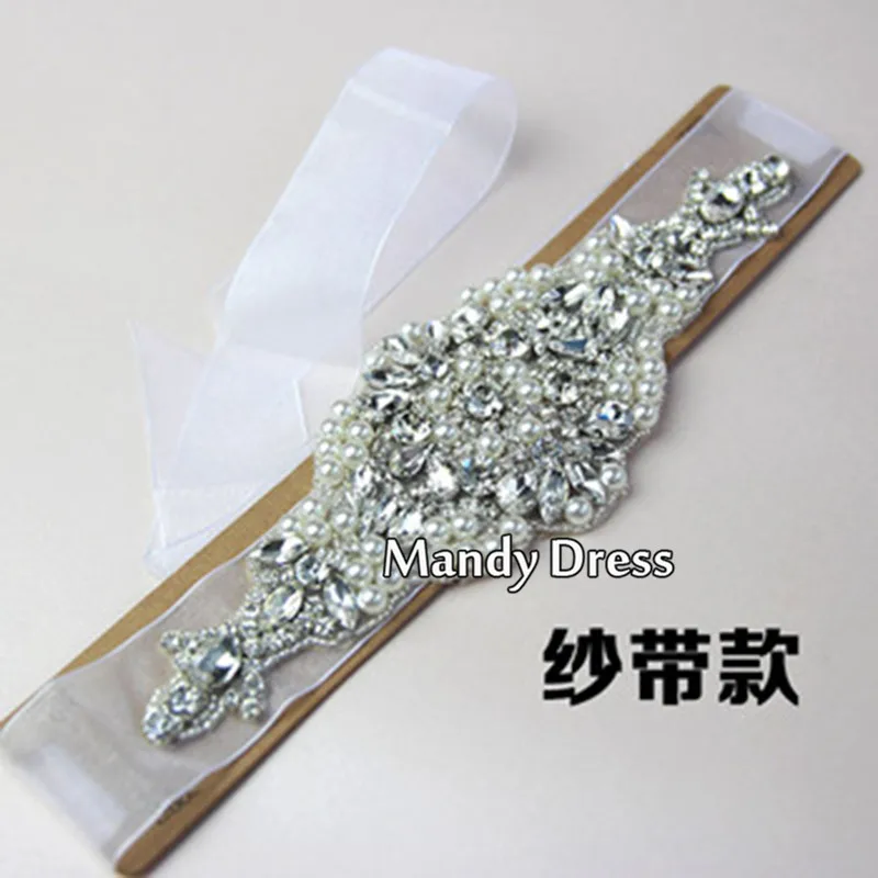 Mandy 2016 Wedding Accessories Appliqued Artificial Pearls Diamonds Handmade Manual Cutting Yarn or Satin Noble Belts | Свадьбы и
