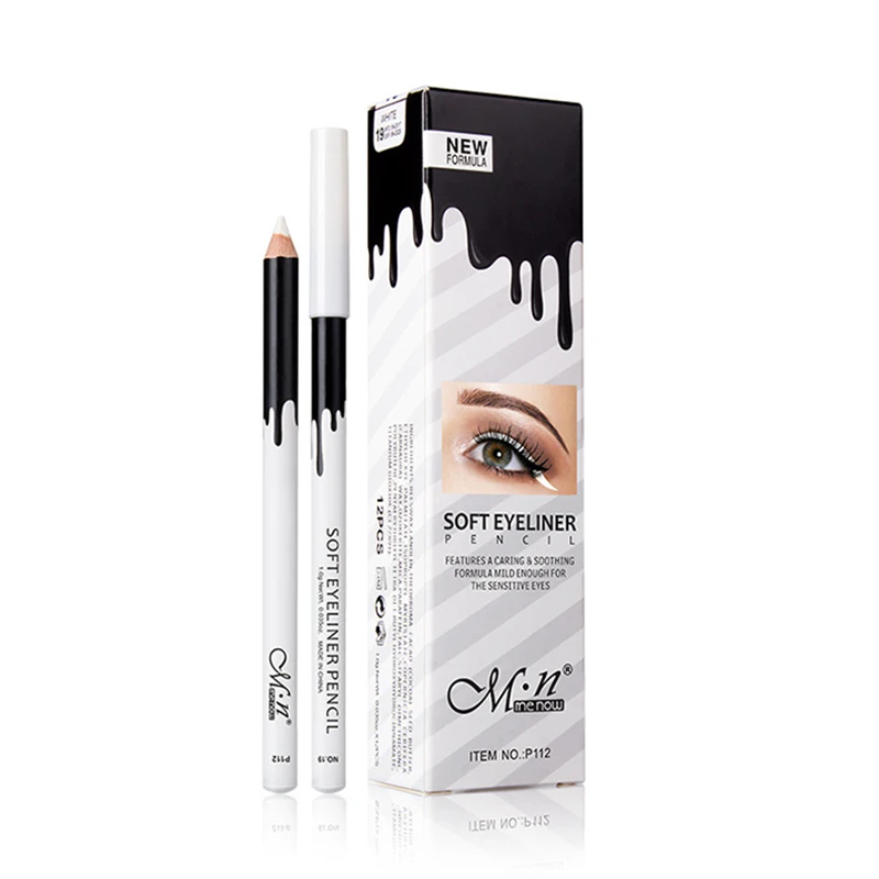 

White Eyeliner Makeup Smooth Easy Wear Eyes Brightener Waterproof White Eyes Liner Pencils Eye Makeup Cosmetics @ME88