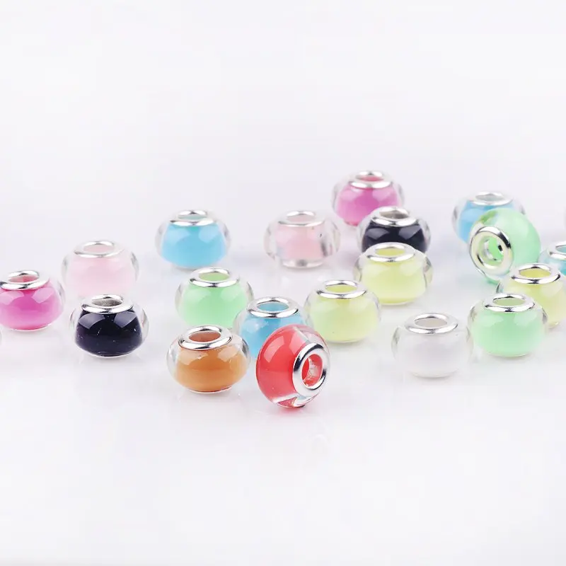 10 шт./лот разноцветные гладкие круглые пластиковые акриловые бусины разных