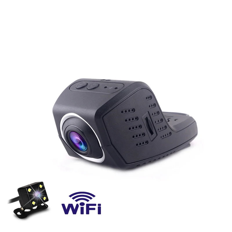 WIFI HD Автомобильный видеорегистратор две камеры двойной объектив видео рекордер