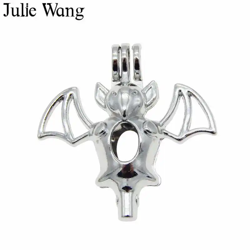 Подвеска Julia Wang из сплава белая К летучая мышь для Хэллоуина женщин с жемчугом