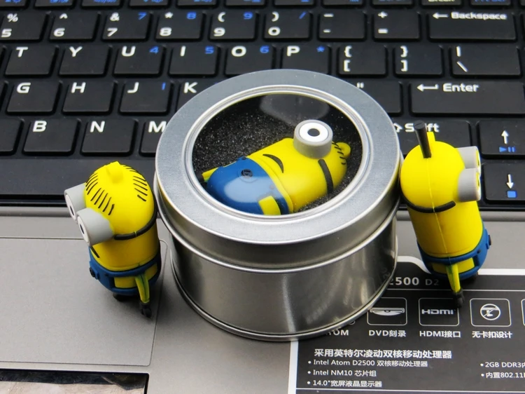 Мини милый Миньон usb флеш-накопитель флешки 8 Гб оперативной памяти, 16 Гб встроенной памяти, 32 ГБ, 64 ГБ, 128 ГБ cle usb флэш-накопитель флэш-память usb флеш-диск