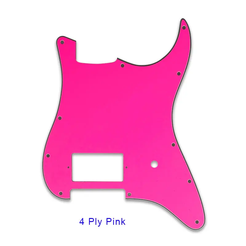 4 ply pink Pleroo гитара 11 винтовых отверстий накладки костюм для fender Tom Delonge гитара Stratocaster US spec Strat с мостом PAF Humbucker - Цвет: 4 ply pink
