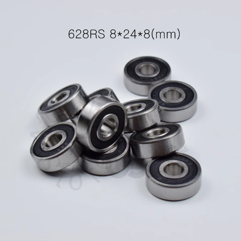 Подшипники 628RS 8*24*8 (мм) 10 шт. подшипники ABEC 5 резиновый герметичный подшипник 628