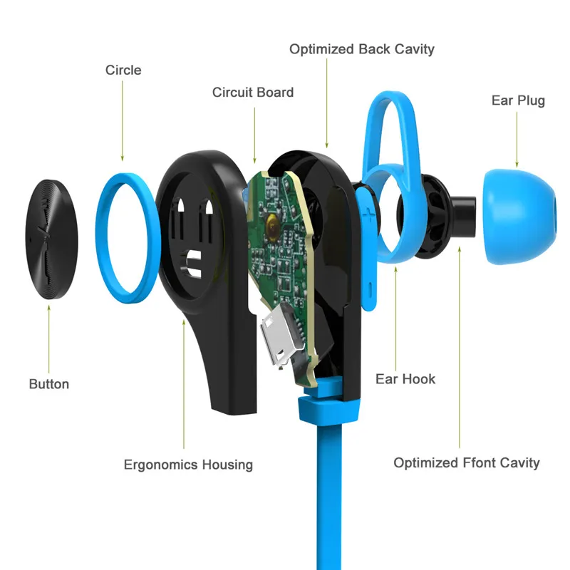 Ravi Original Motion Bluetooth Headset CSR4.1 Q9 Wireless In-Ear Stereo with Microphone iPhone7 and Android | Электроника