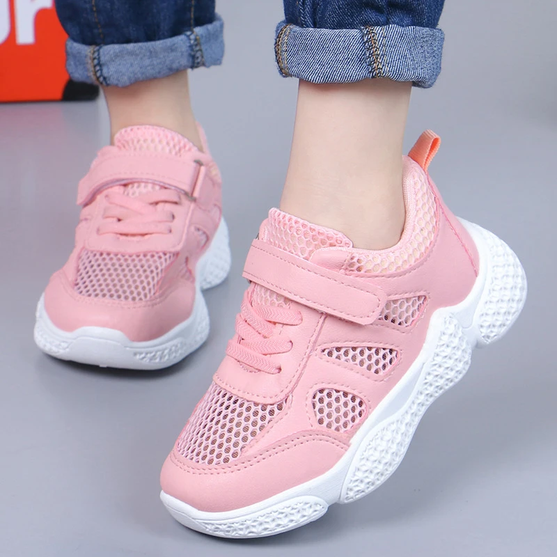 Новинка 2019 Уличная обувь детские повседневные кроссовки сетчатые мягкие дышащие