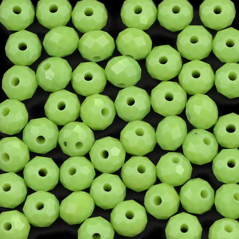 Grass Green WLYeeS метализированный цвет 6 мм бусины Австрийские хрустальные бусины, 50 шт в наборе, плоские круглые стеклянные бусины с большим отверстием для собственноручного Для женщин изготовление браслета ожерелья - Цвет: Grass Green