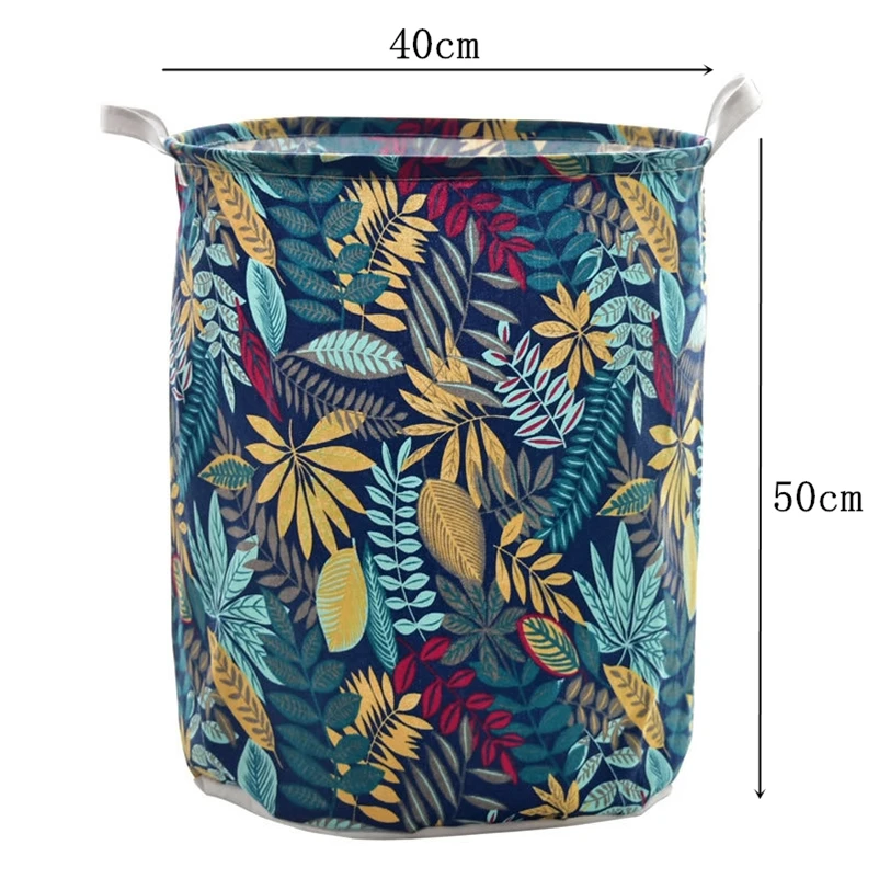 Новые корзины для грязной одежды 50*40 см, складные корзины для белья из хлопка и льна для игрушек, органайзер для бюстгальтера, корзины для хранения мелочей