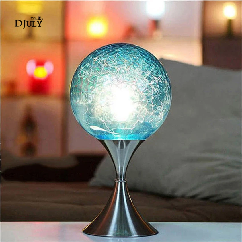 creative Blue Magic Ball table lamp Fantasy Kids Room bedside home decor makeup light fixture girl bedroom decoration | Освещение