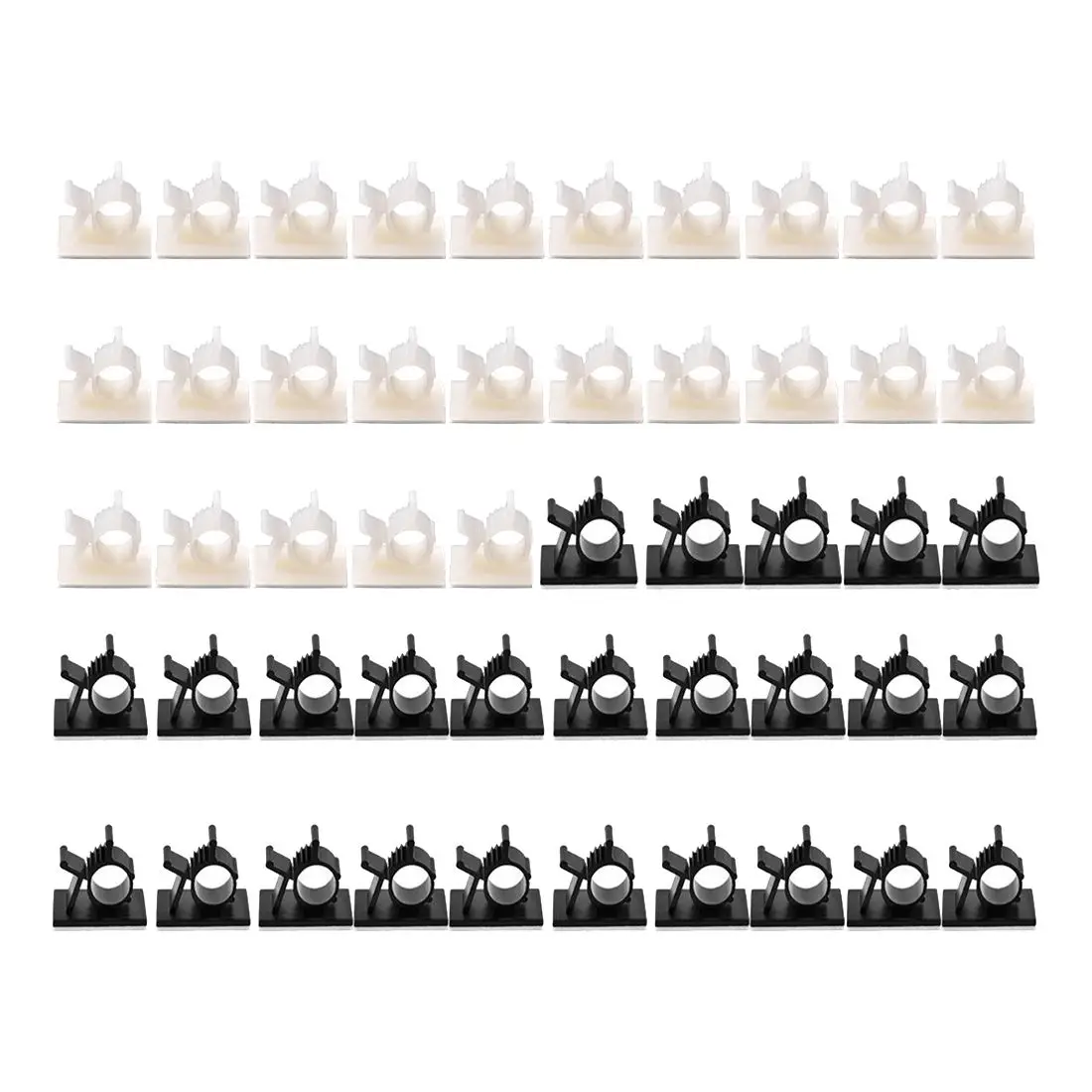 Зажимы для кабелей, зажимы для проводов, 50 шт., 3 метра, самоклеящийся Регулируемый автомобильный держатель проводов, зажимы для кабелей, держатель для кабеля