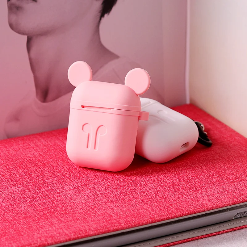 Мягкий силиконовый чехол для AirPods 1 2nd наушников s Air pods защитный зарядная коробка 3D