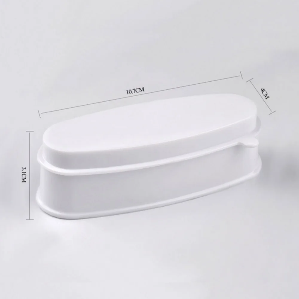 Nail Art Container Storage Box Case White French Smile Line Sculpture Tips Dipping Acrylic Powder Moulding Guides Tools Manicure | Красота и