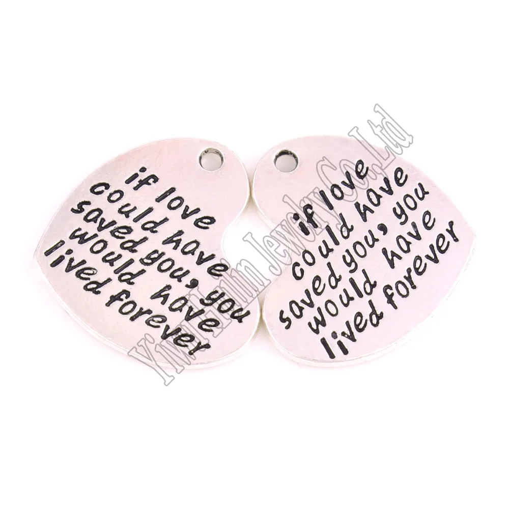 10 шт. в партии античное серебряное покрытие &quotЕсли бы любовь могла вас сохранить