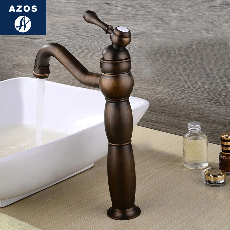 Azos под прилавком смеситель для умывальника мягкий умывальник латунный Белый