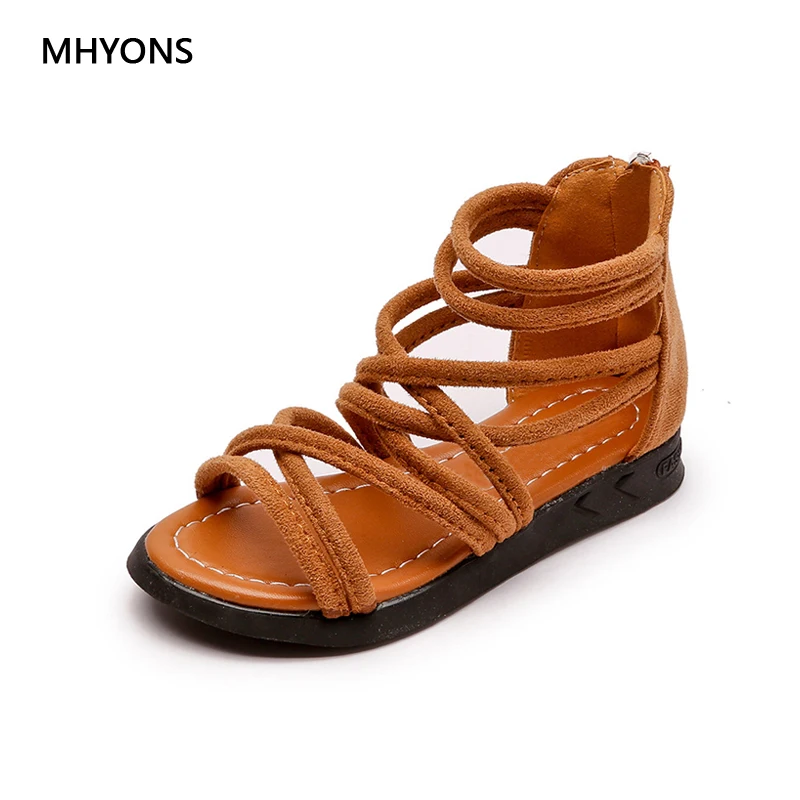 Mhyons/2018 Новые Детские Обувь для девочек летние дети Сандалии искусственная кожа