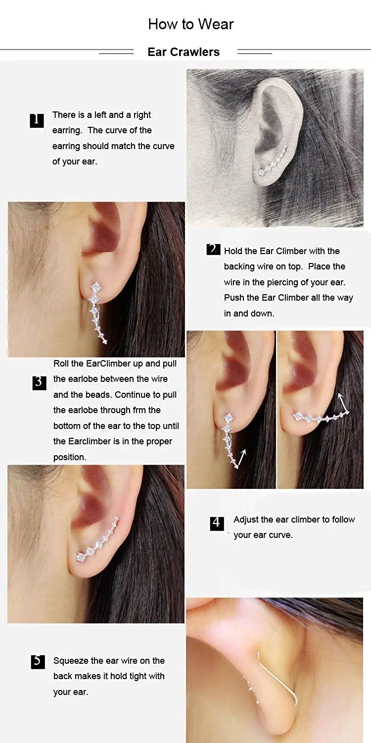 Chicinside Angel Wings Уха Манжеты Пен CZ Кристалл Крюк Серьги Серебряные Тона|angel wing ear cuff|wing