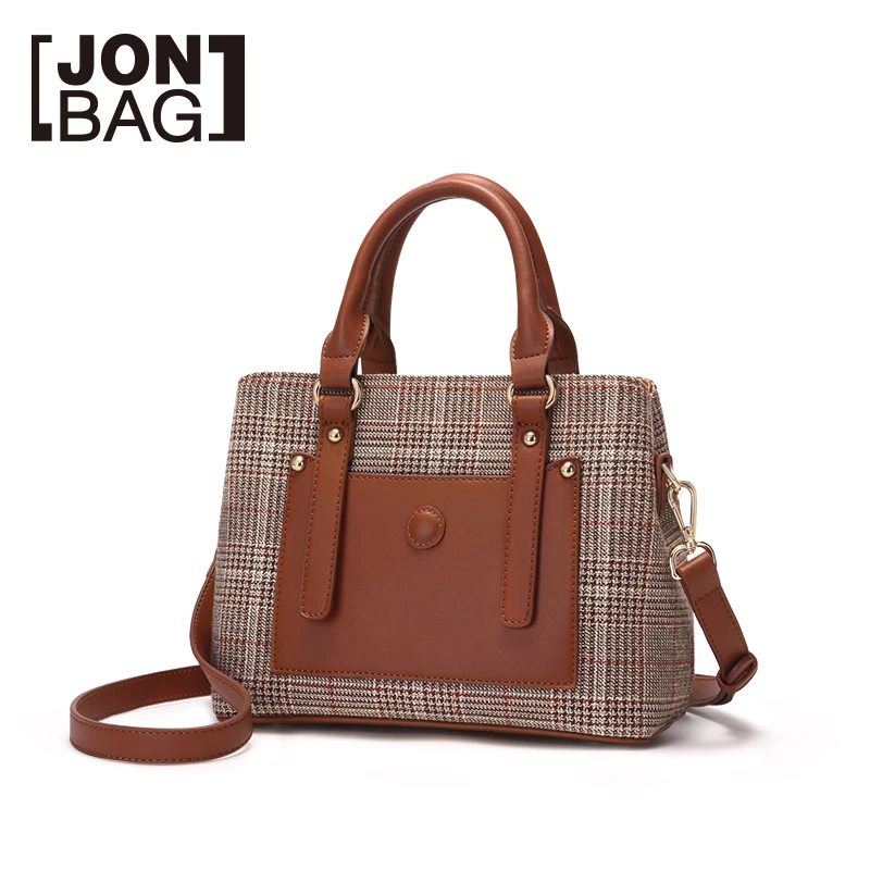 Женская сумка Кроссбоди JONBAG из клетчатой ткани все в одном 2019|Сумки с ручками| |