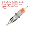 5 шт. EZ Revolution тату картридж иглы 3,5 мм М-конус круглые шейдеры иглы для роторной машины питания