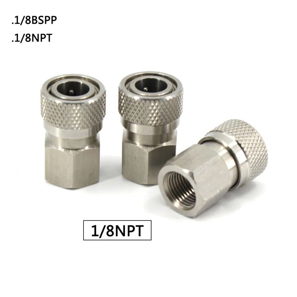 PCP Airforce Пейнтбольная нержавеющая сталь 1/8NPT 1/8BSPP гнездовой быстроразъемный 8 мм