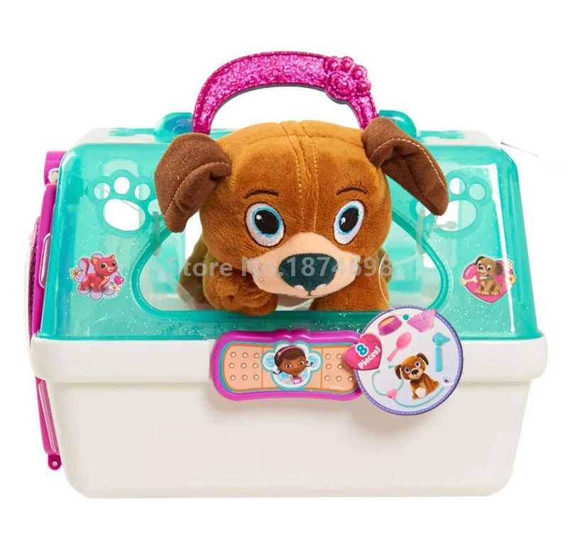 Doc McStuffins Pet Vet On The Go Carrier Findo собака плюш и Фигурка инструмент аксессуары набор детские игрушки куклы для девочек рождественские подарки