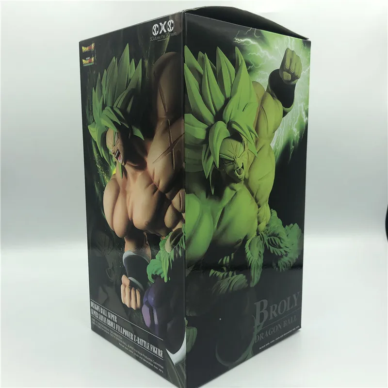 Dragon Ball Z Super Broly Movie Ver. Зеленые волосы против Гоку броли Супер Saiyan боевой формы ПВХ Фигурки Модель DBZ 24 см