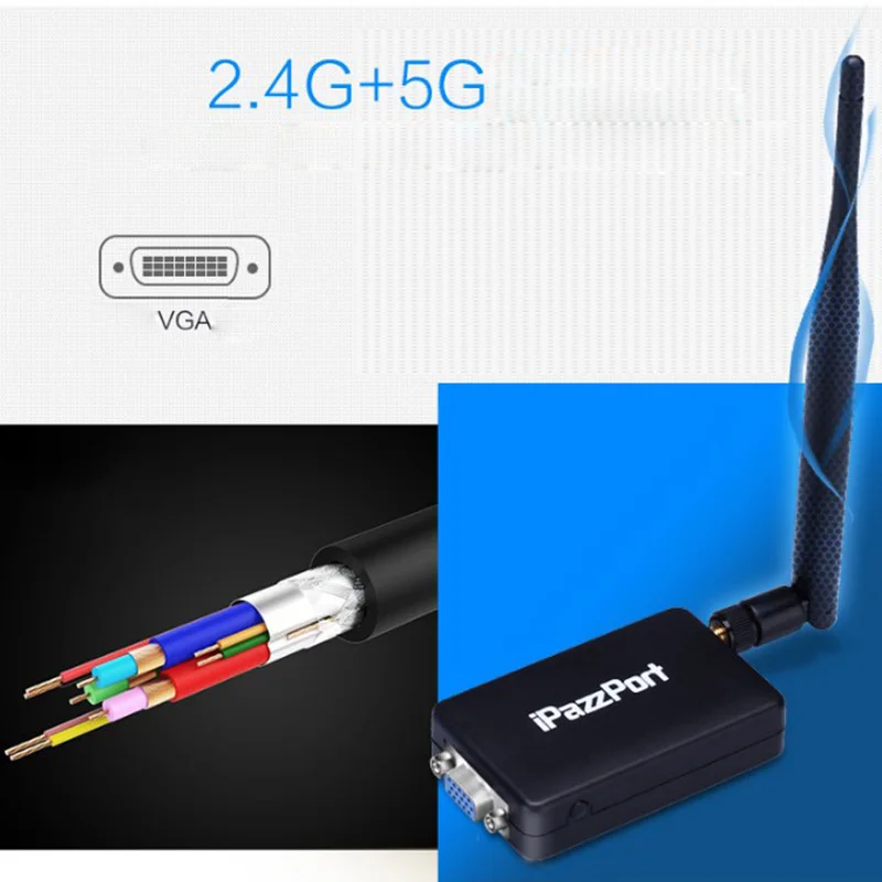WiFi беспроводной ТВ Dongles VGA+ HDMI HD передатчик Push Treasure Airplay проекция 2,4G+ 5G двойной частоты Dongles 2GB памяти