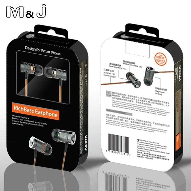M & J M53 магнитные металлические наушники высокого качества стерео fone de ouvido