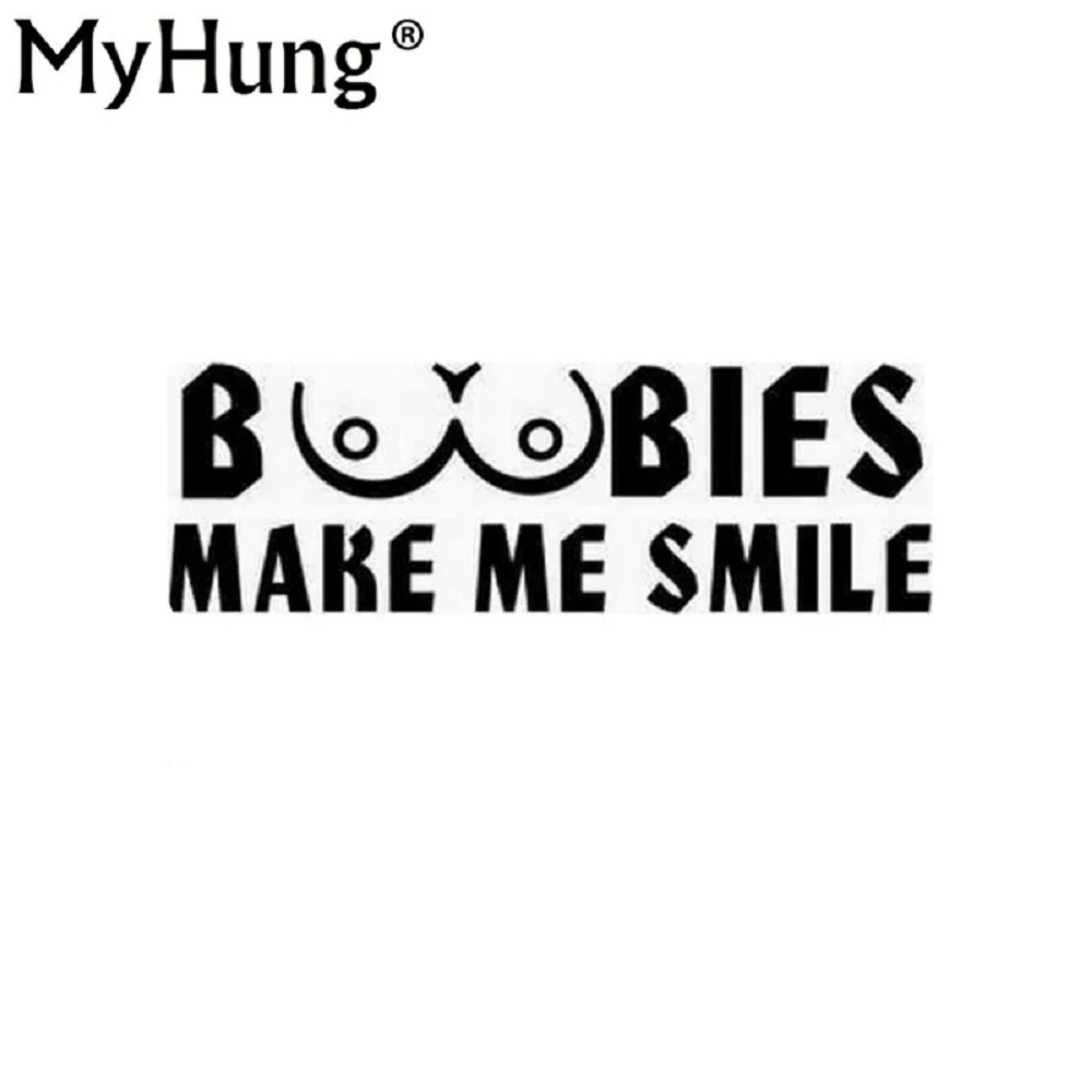 

Warning Stickers Boobies Make Me Smile Funny Auto Car Hoods Trunk Thriller Rear Window Body Bumper Vinyl Decal Sticker