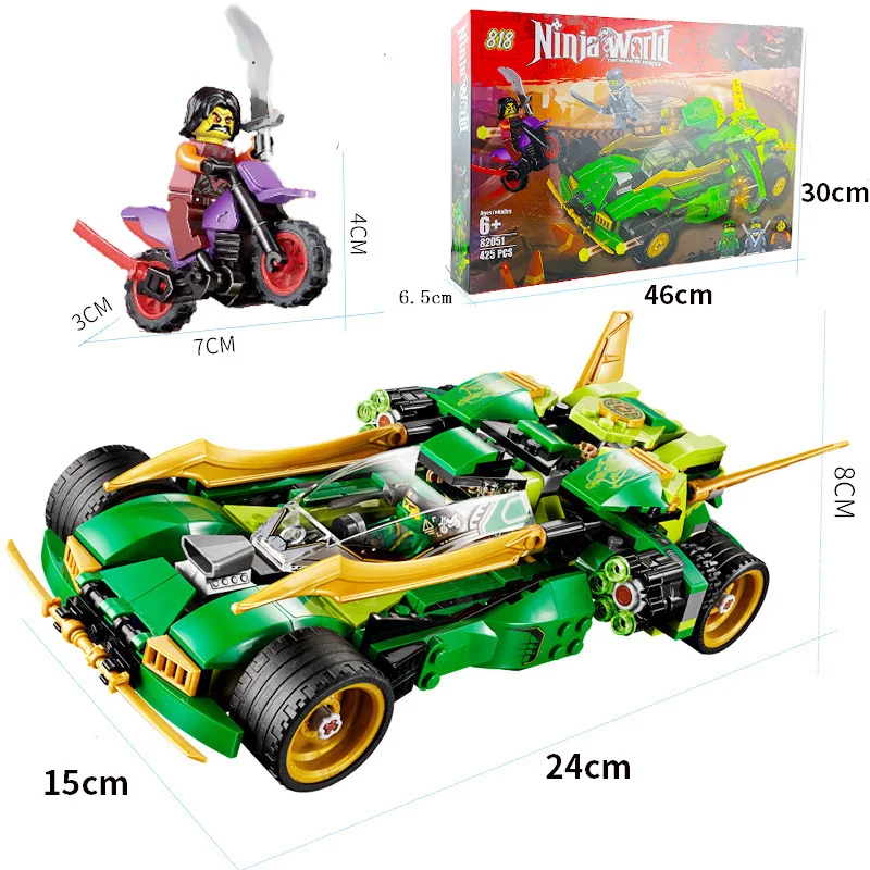 PIP игры 2018 ниндзя Ллойд автомобиль 425 + шт DIY Building Block Legoed модели гоночных