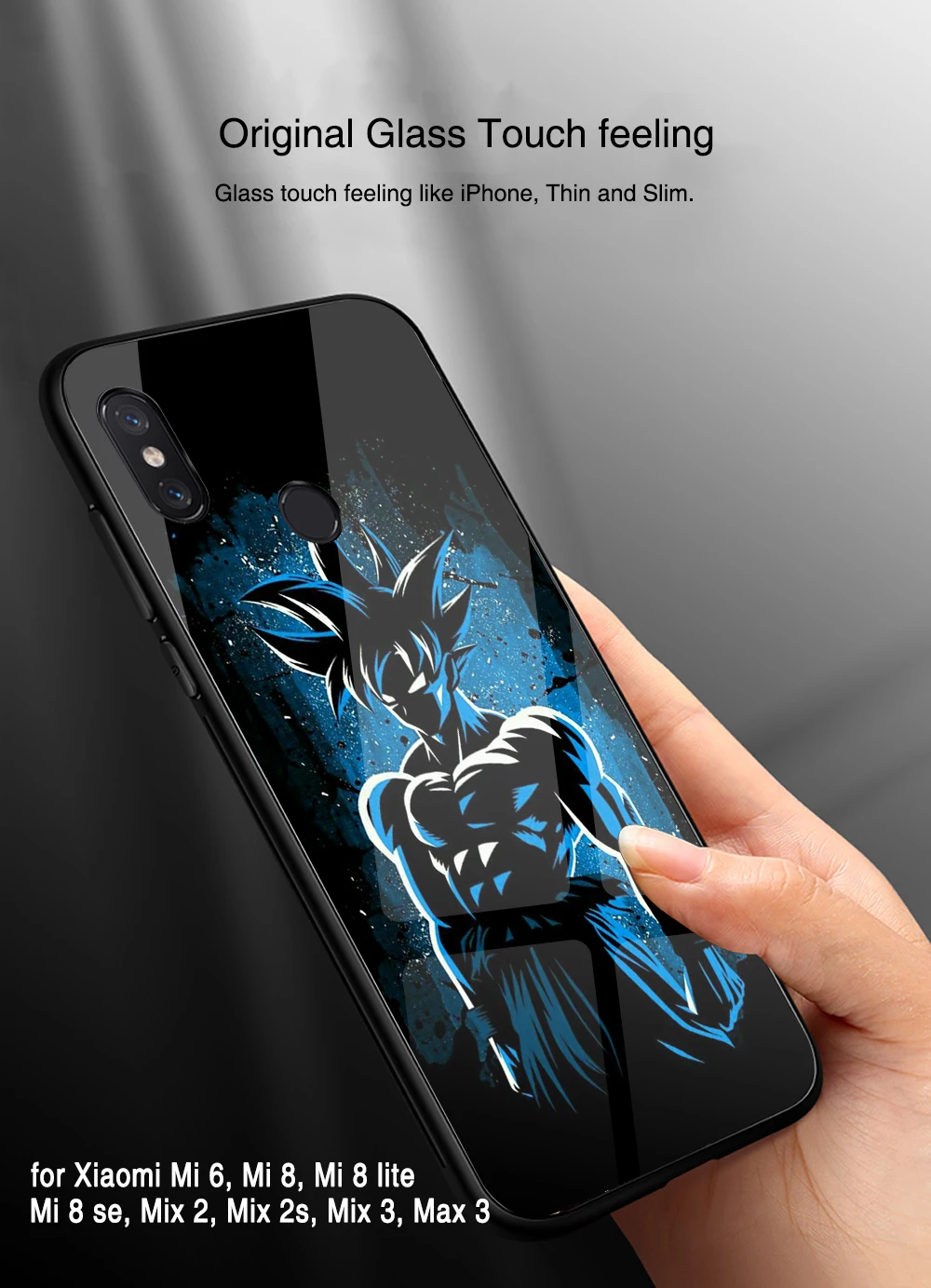 Чехол для Xiaomi mi x 3, Жесткий Чехол из закаленного стекла с изображением Dragon Ball Son, чехол Гоку для Xiaomi mi 8 mi 6 mi 9 SE mi x 2 2 s 3 Max 3