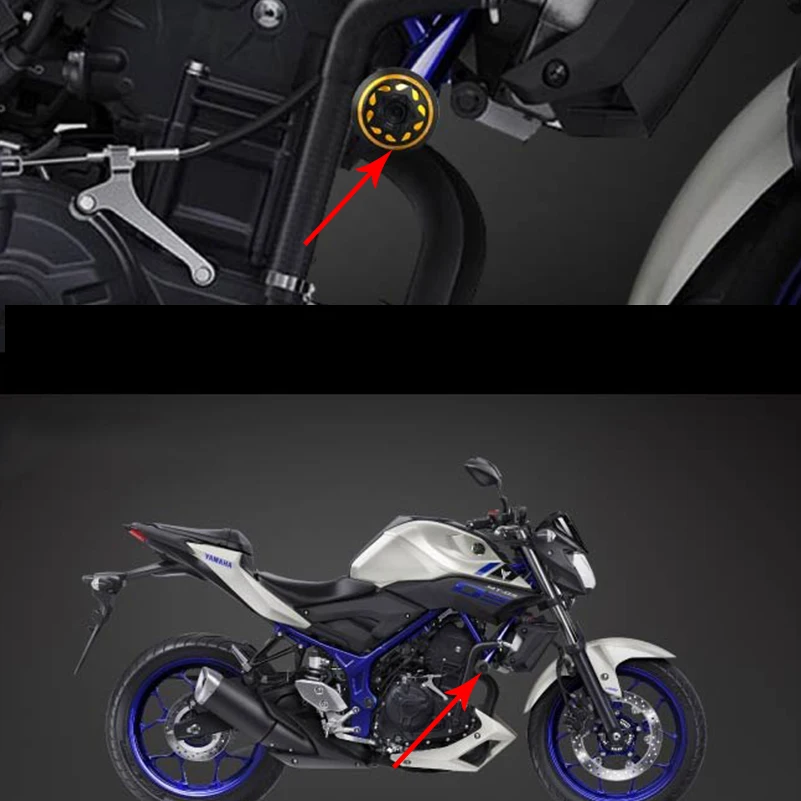 Для Yamaha MT03 MT 03 MT-03 ползунки рамы Краш колодки Защита двигателя защита мотоцикла аксессуары для мотоциклов